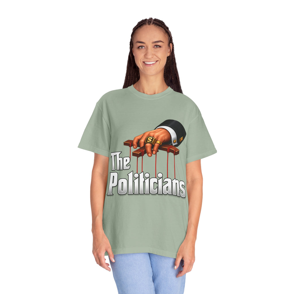 The Politicians T-Shirt — Puppet Master Hand & Money Political Satire Tee