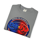 Dupify Graphic T-Shirt — "Keeping the Illusion Alive" Retro Logo Satire Tee