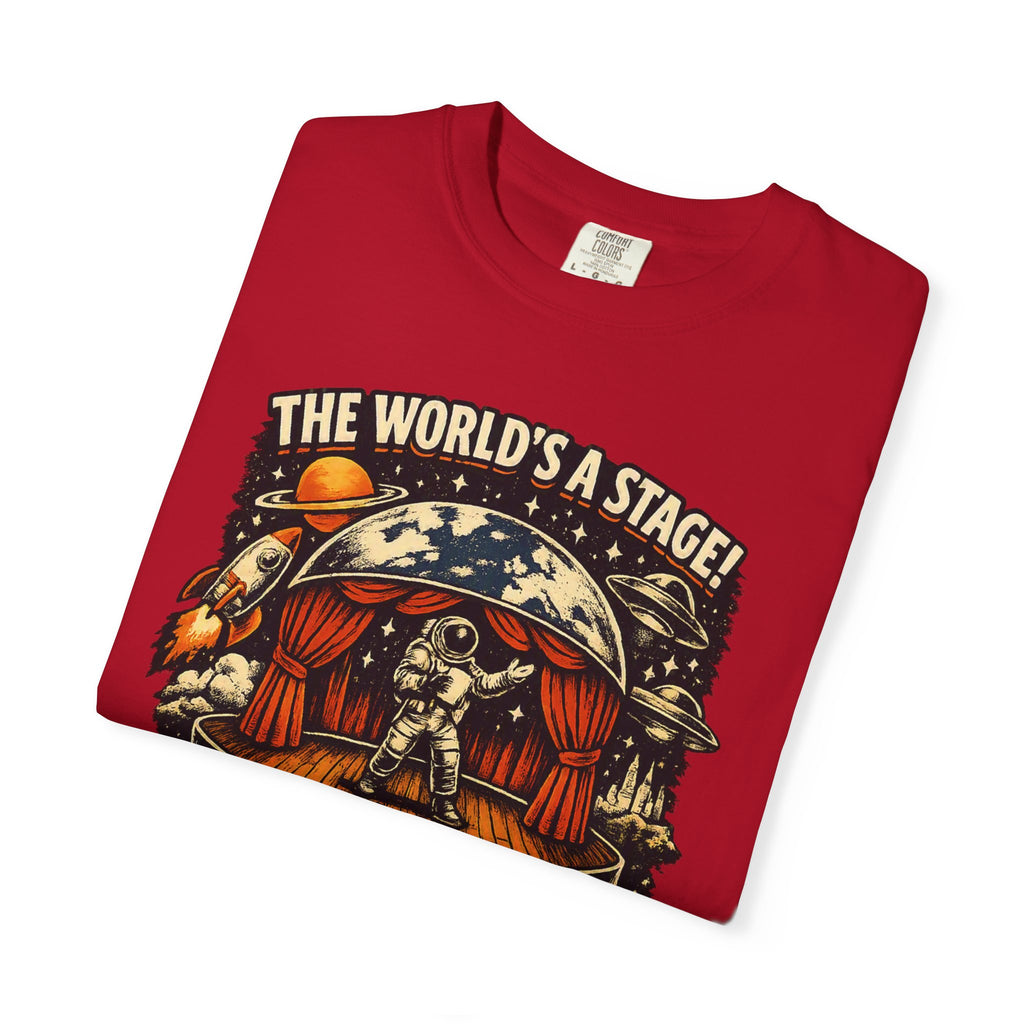 Astronaut Act I T-Shirt — “The World's a Stage” Vintage Space Graphic Tee