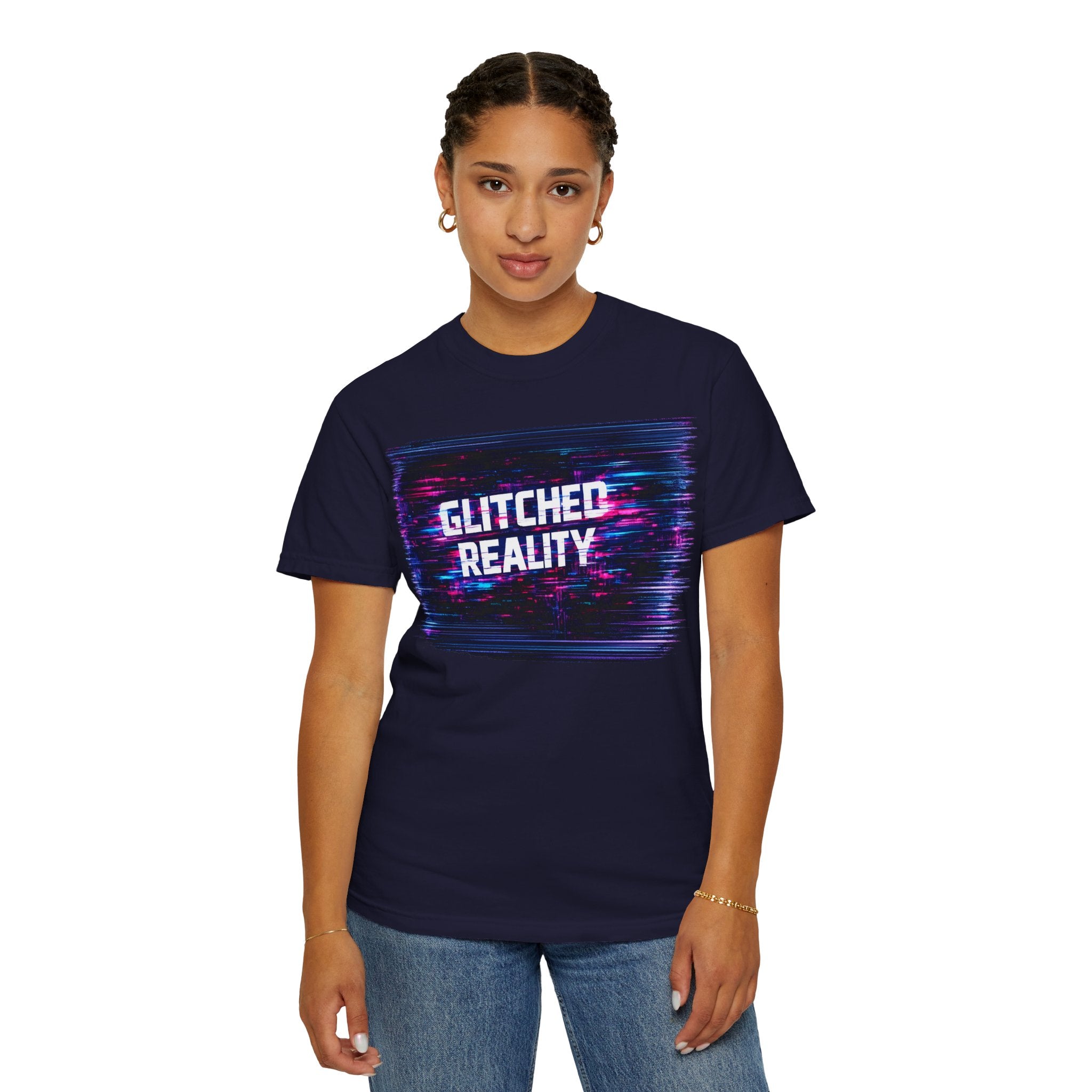 Glitched Reality V2 T‑Shirt — Retro Cyberpunk Digital Distortion Tee