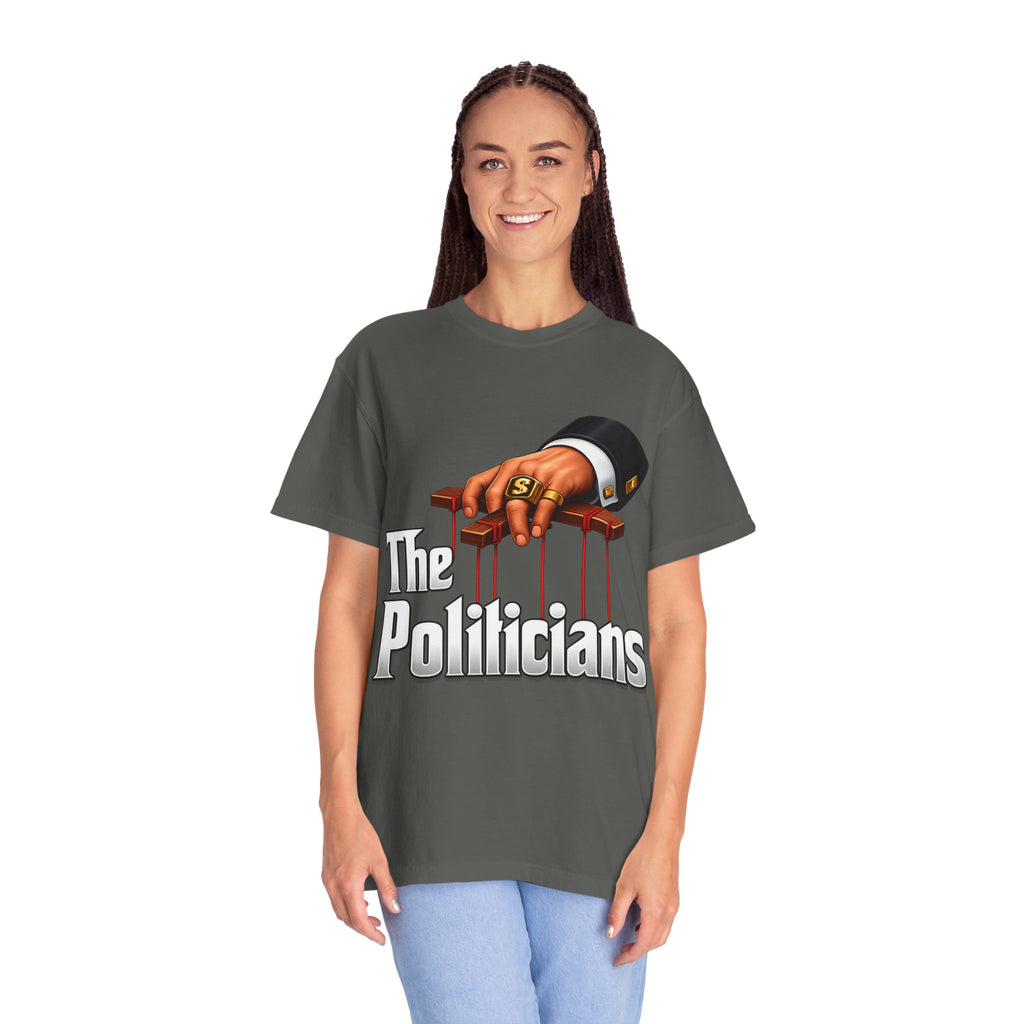 The Politicians T-Shirt — Puppet Master Hand & Money Political Satire Tee