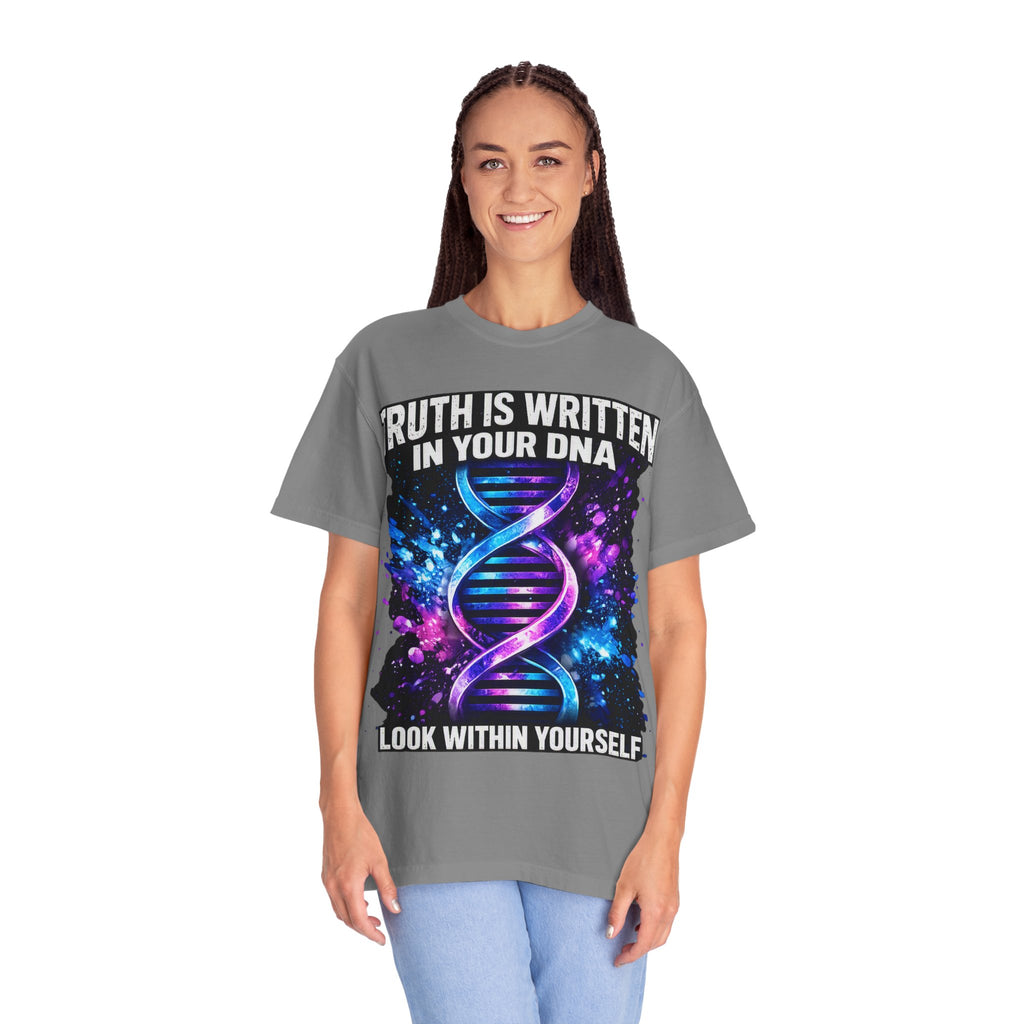 DNA Graphic T-Shirt — "Truth Is Written In Your DNA" Inspirational Science Tee