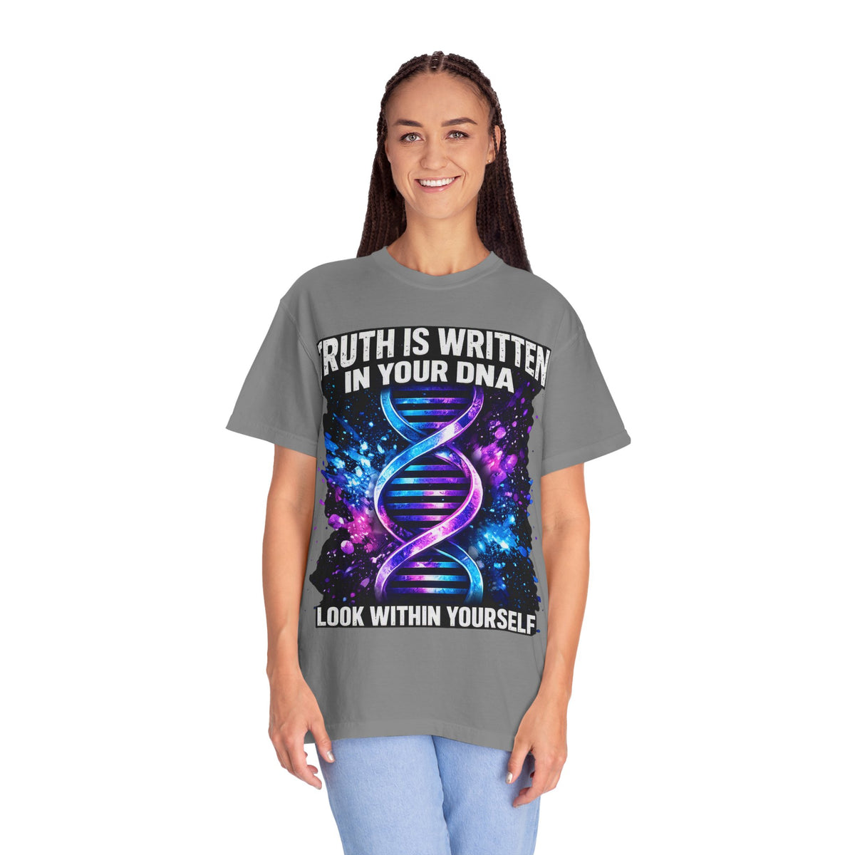 DNA Graphic T-Shirt — "Truth Is Written In Your DNA" Inspirational Science Tee