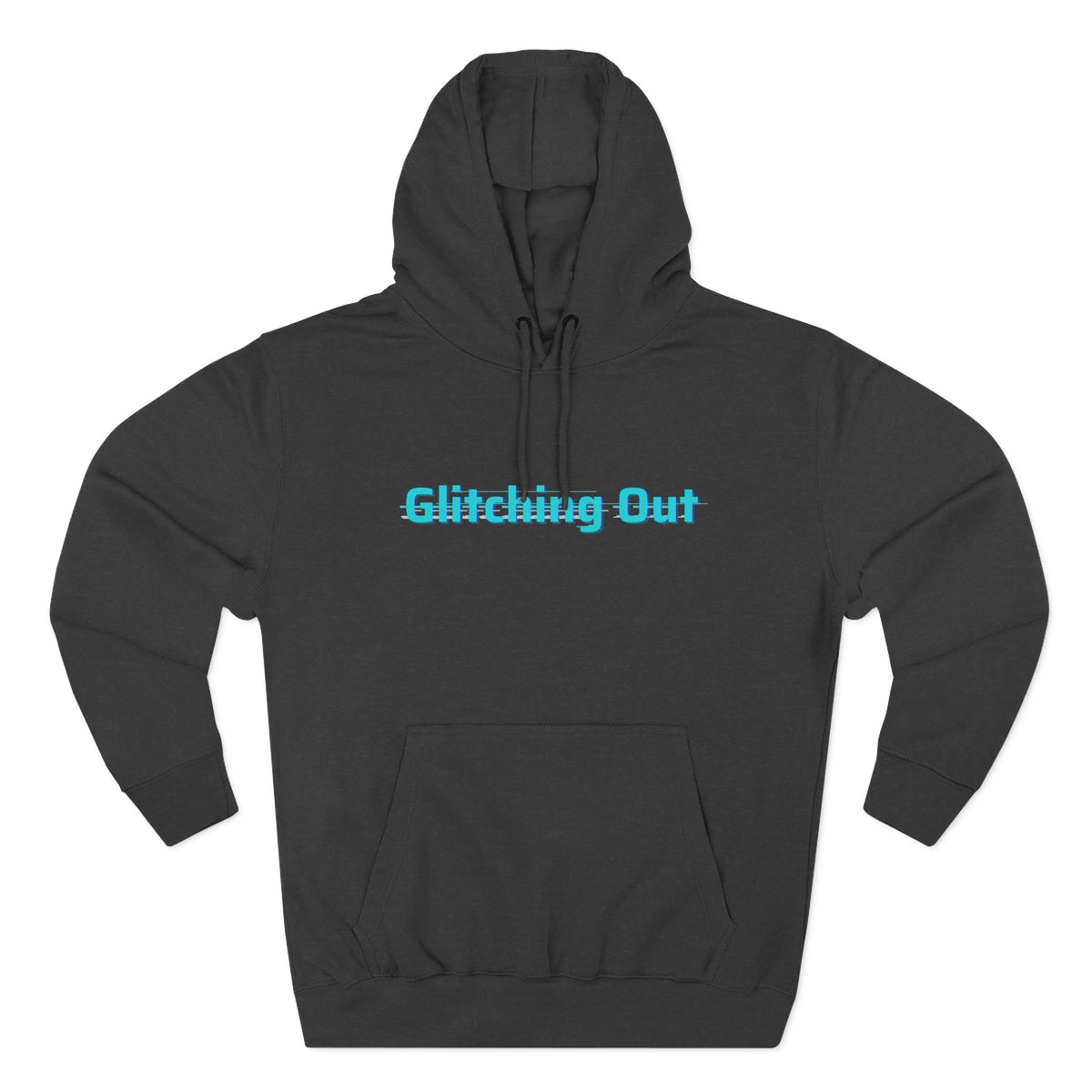 Retro Vaporwave Geometric Graphic ‘Glitching Out’ Fleece Hoodie