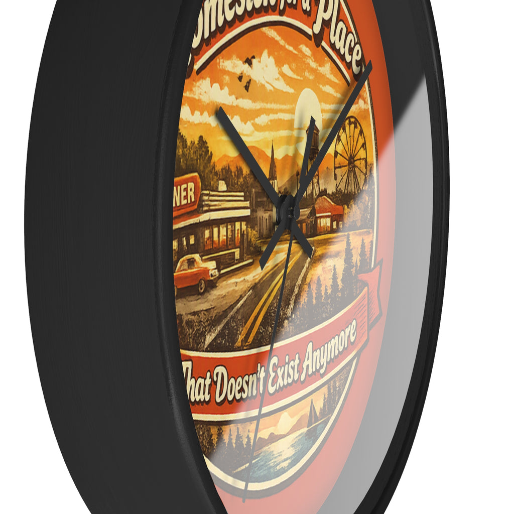 Wall Clock — "Homesick for a Place That Doesn't Exist Anymore" Vintage Nostalgia Clock