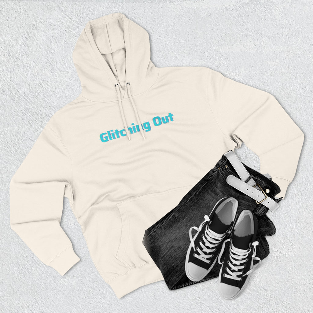 Hoodie — "Glitching Out" Geometric Retro Tech Graphic Hoodie