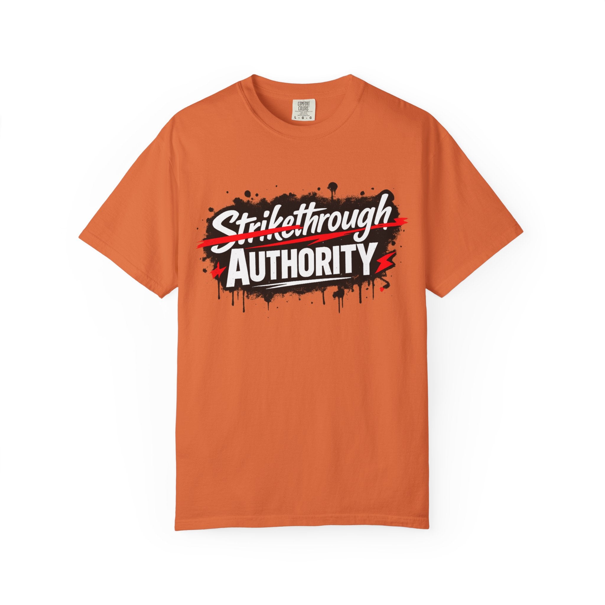 T-Shirt — “Strikethrough Authority” Graphic Tee | Bold Streetwear Protest Design