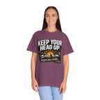 Keep Your Head Up T-Shirt — Inspirational Mountain Tee ("Because You Matter")