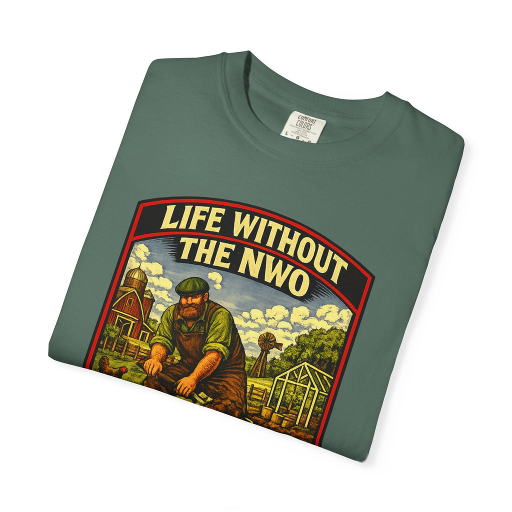 "Life Without the NWO" Gardening Vintage Graphic T-Shirt