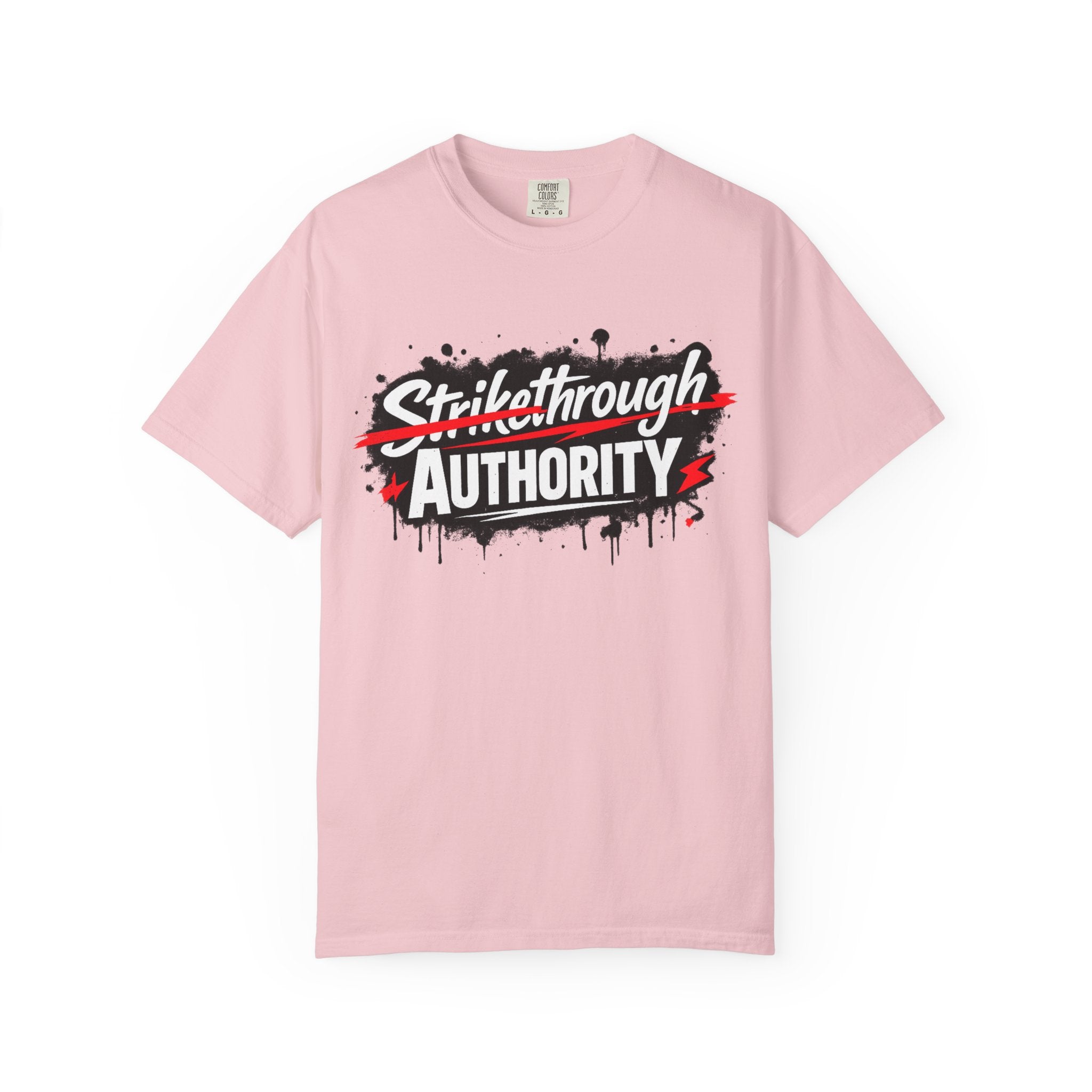 T-Shirt — “Strikethrough Authority” Graphic Tee | Bold Streetwear Protest Design