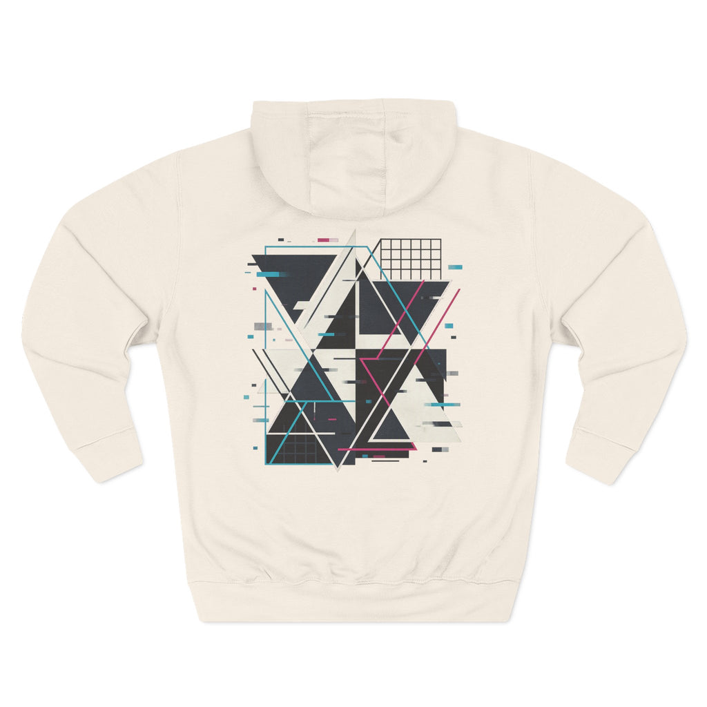 Hoodie — "Glitching Out" Geometric Retro Tech Graphic Hoodie