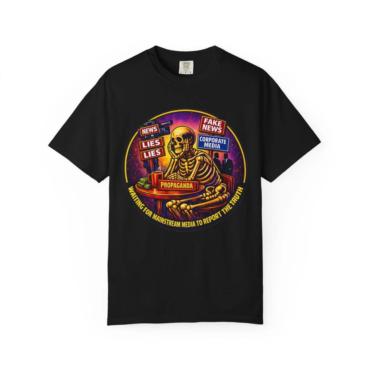 'Waiting for Mainstream Media to Report the Truth' — Graphic T-Shirt