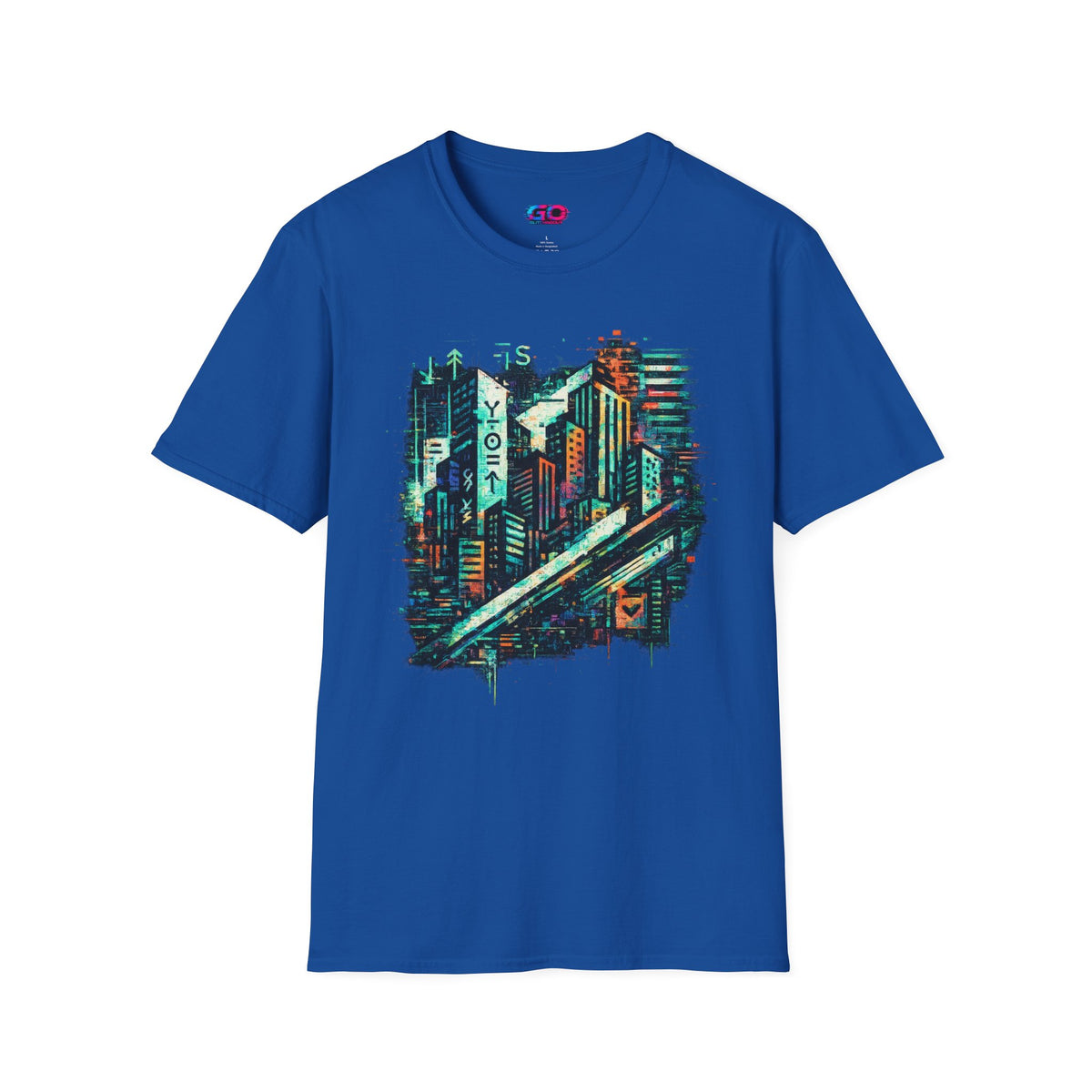 Cyberpunk Cityscape T‑Shirt — Neon Tokyo Skyline Graphic Tee
