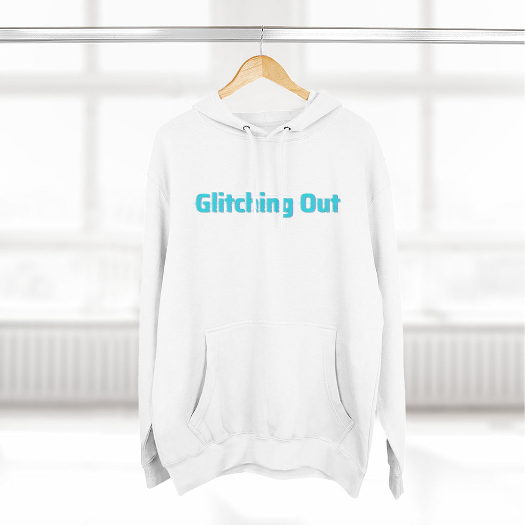 Hoodie — 'Glitching Out' Retro Cyber Geometric Graphic Hoodie