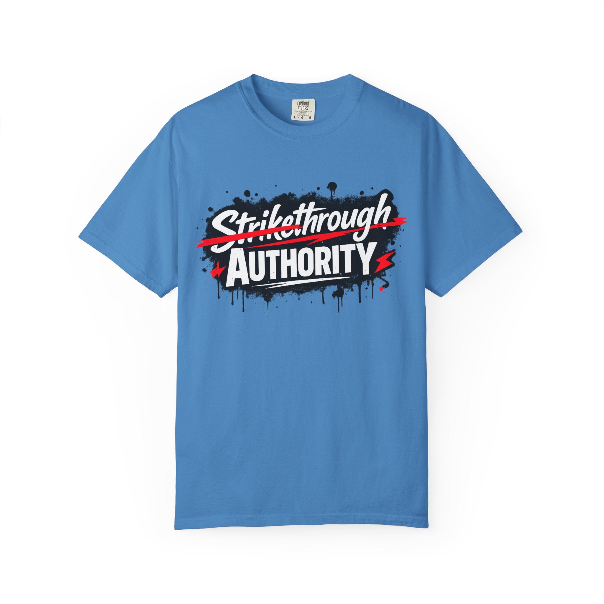 T-Shirt — “Strikethrough Authority” Graphic Tee | Bold Streetwear Protest Design