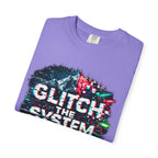 Glitch The System V3 Graphic Tee — Retro Cyberpunk Distressed Design
