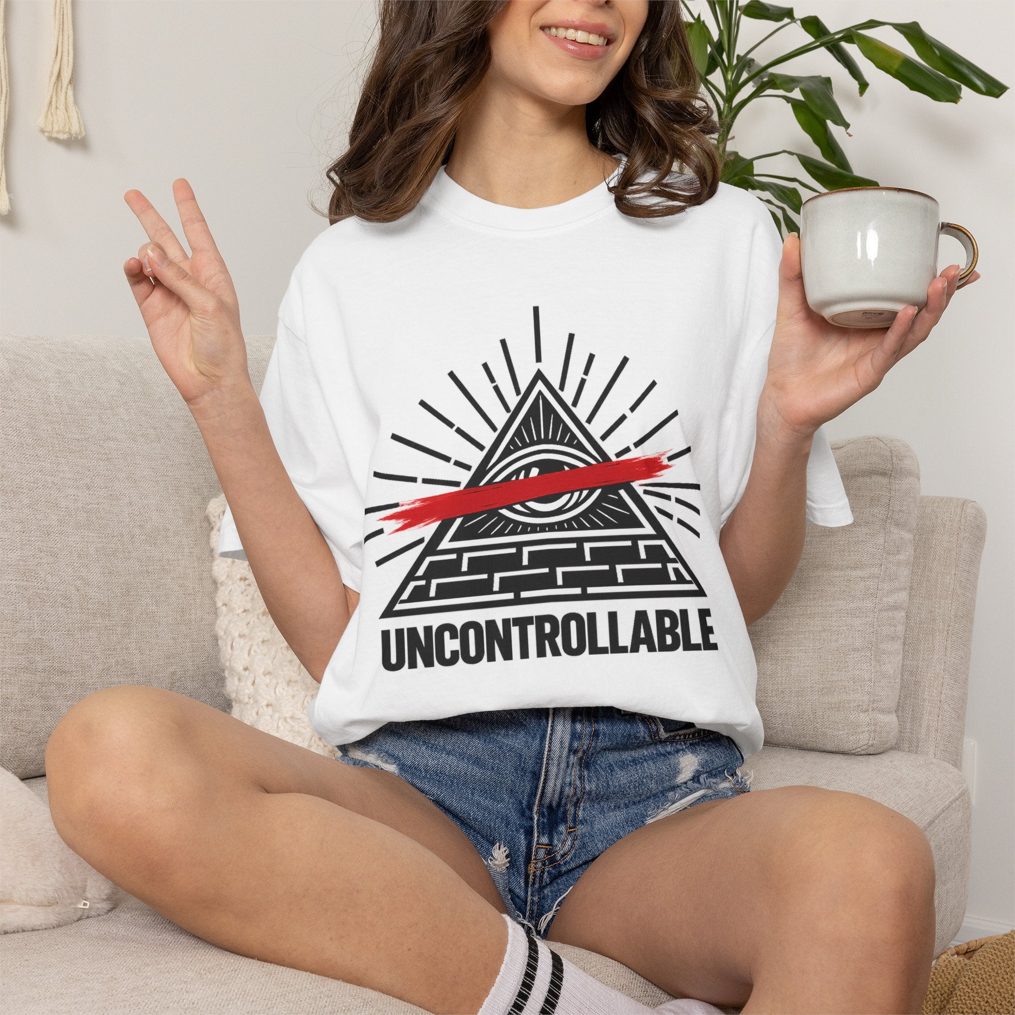 Uncontrollable Pyramid Graphic T-Shirt