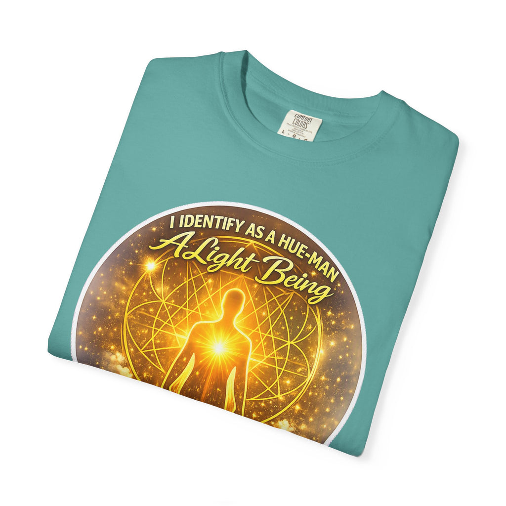 Light Being Graphic T-Shirt — "I Identify As A Human, A Light Being" Spiritual Tee