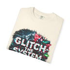 Glitch The System V3 Graphic Tee — Retro Cyberpunk Distressed Design