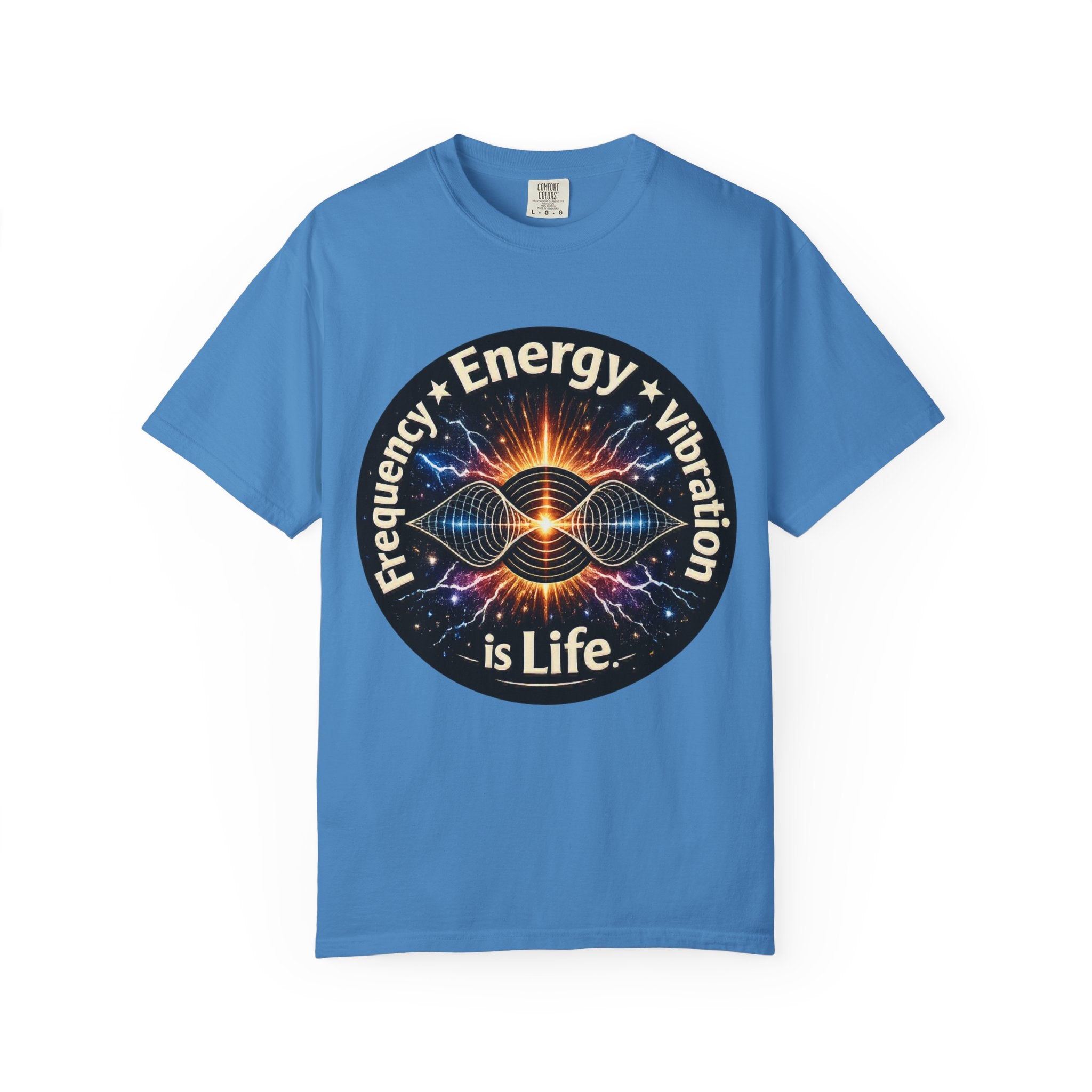 Energy & Vibration T-Shirt — "Frequency is Life" Spiritual Graphic Tee