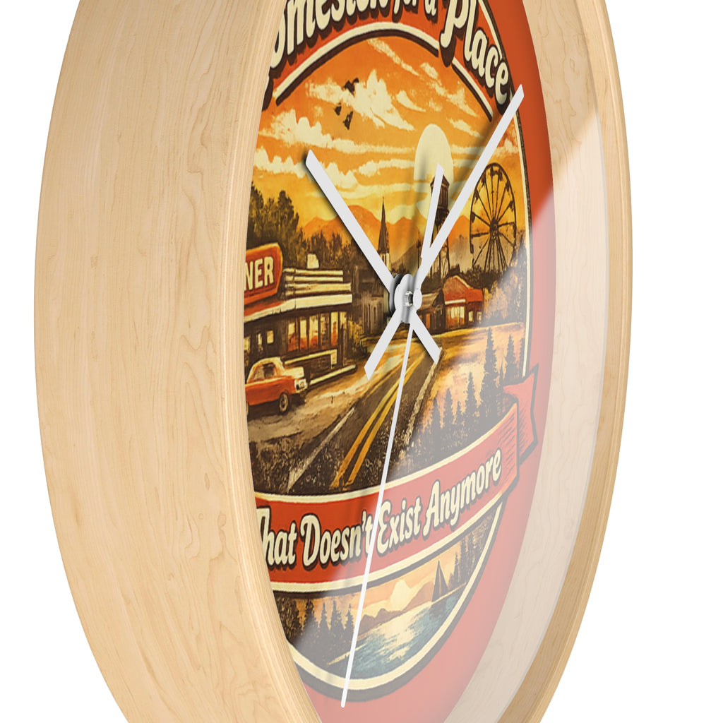 Wall Clock — "Homesick for a Place That Doesn't Exist Anymore" Vintage Nostalgia Clock