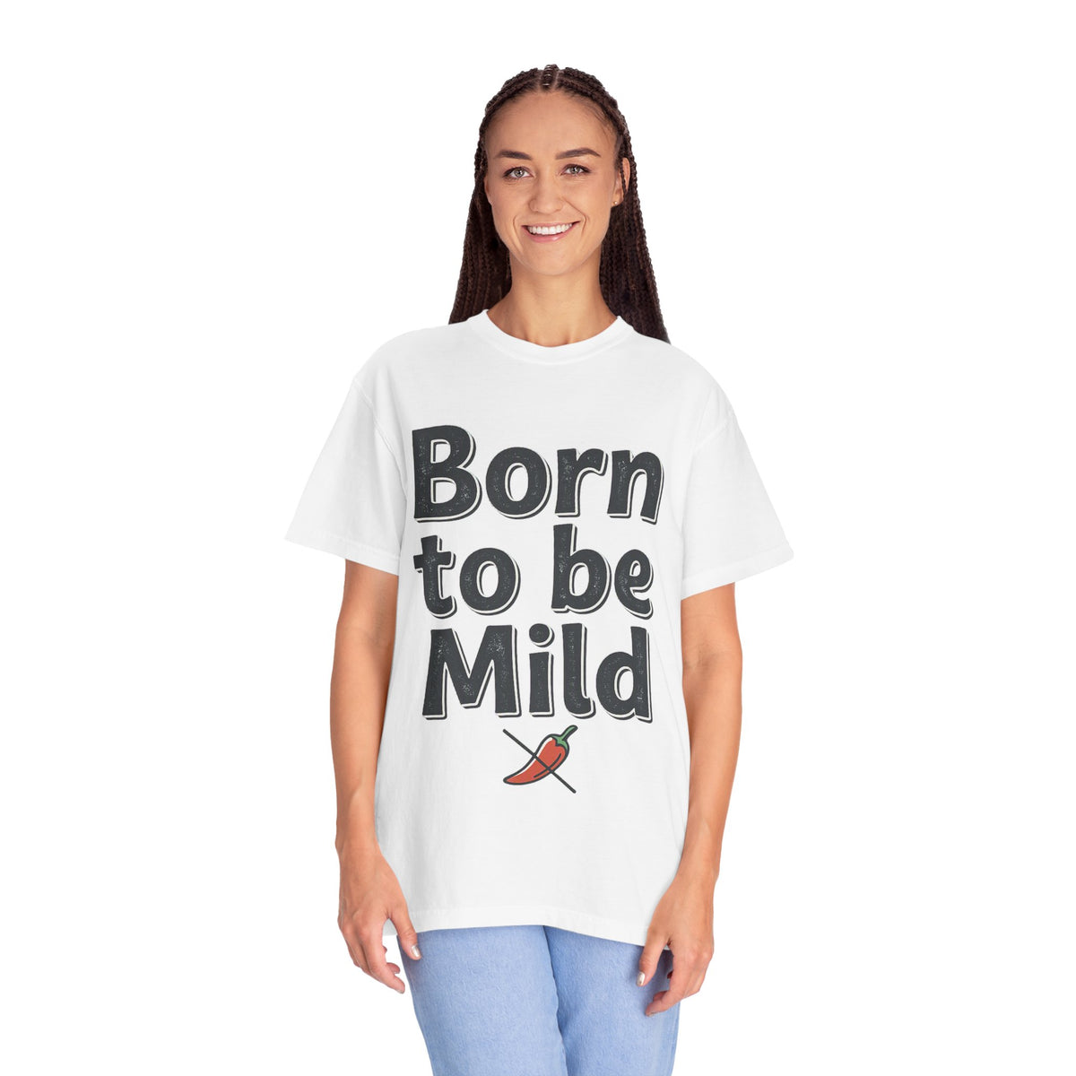 T-Shirt — "Born to be Mild" Funny Chili Pepper Graphic Tee