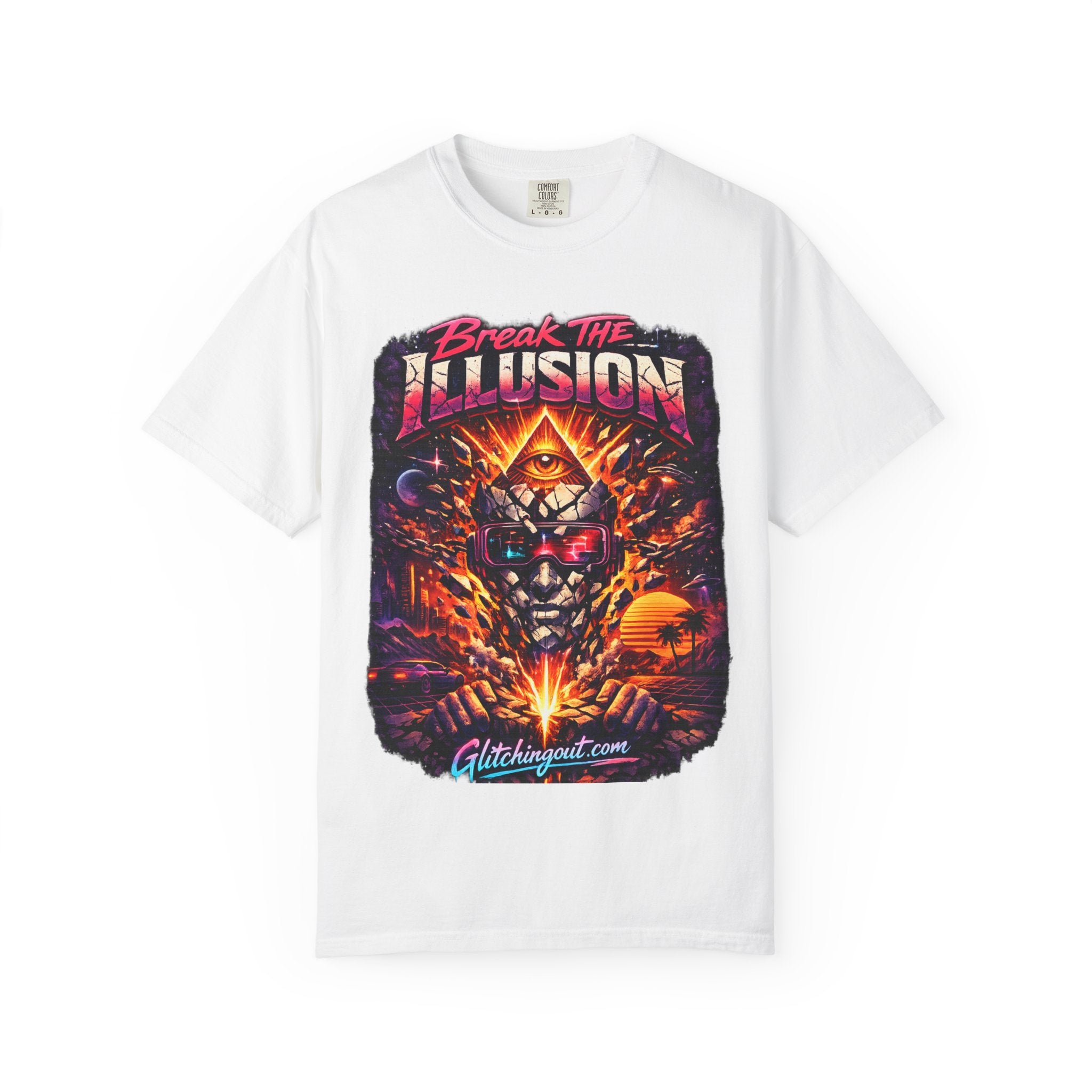 Break the Illusion Graphic T-Shirt — Psychedelic Occult Skull Tee