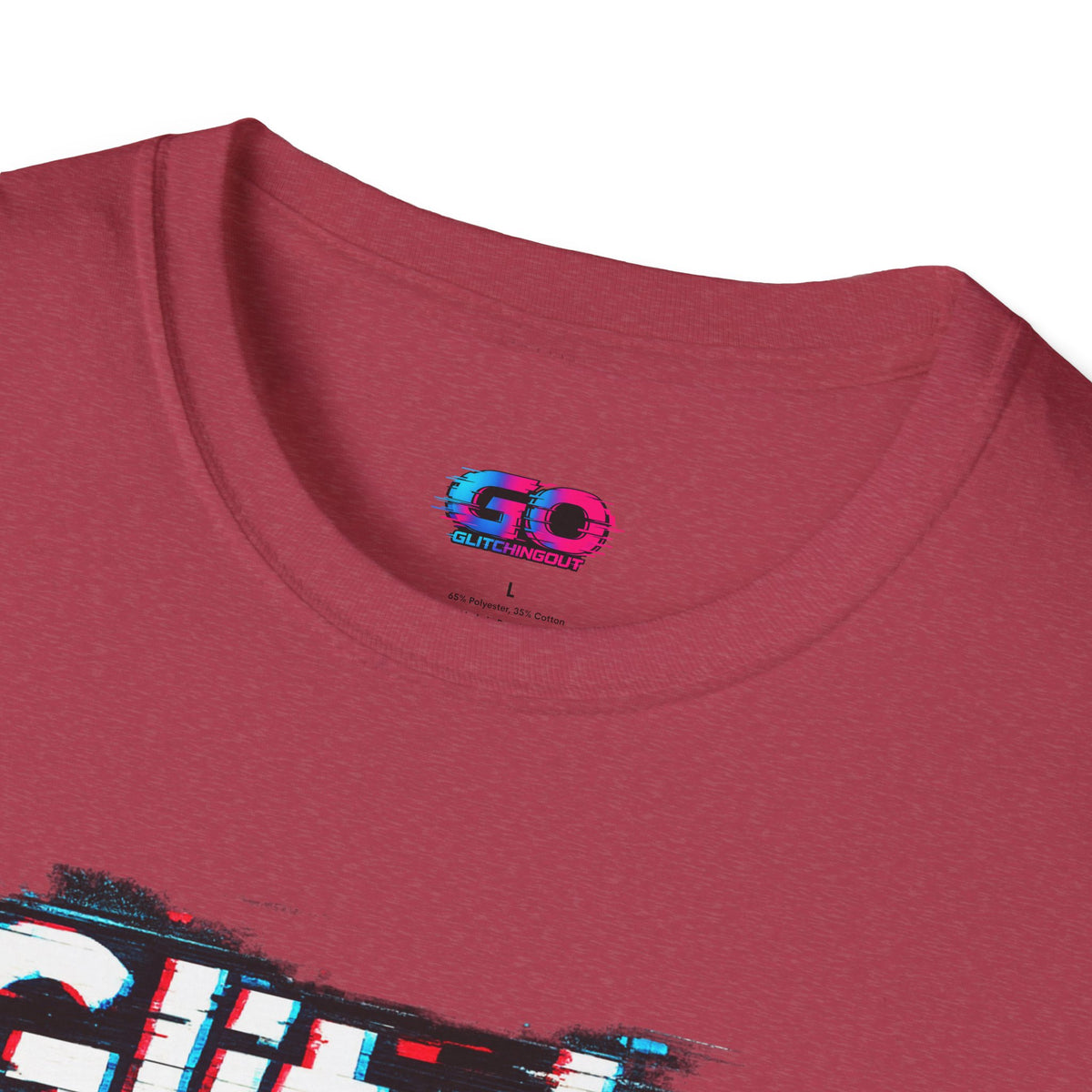 Glitchy Graphic T-Shirt — Retro Glitch Text Tee