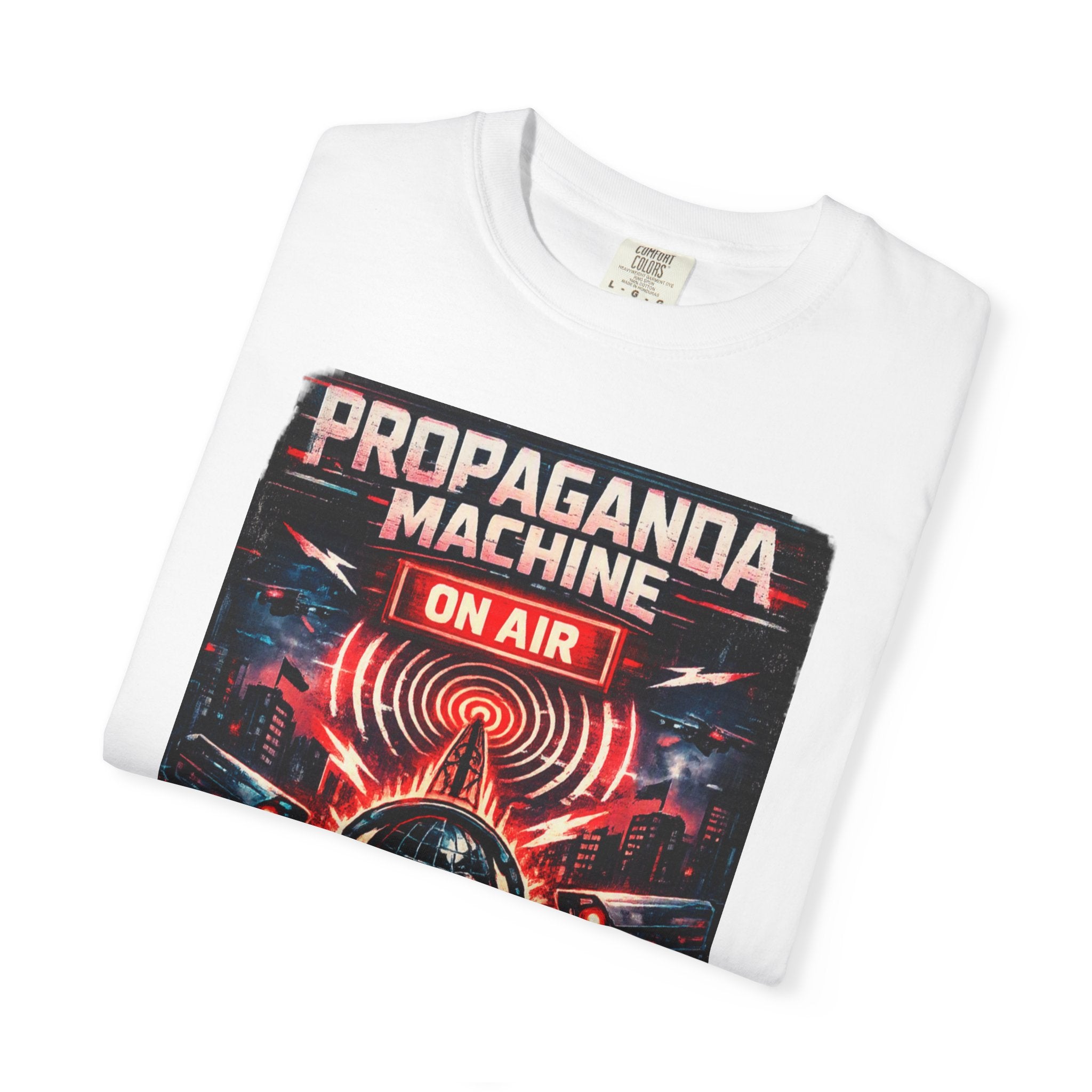 Propaganda Machine Live T-Shirt — Retro Radio Skull Graphic Tee