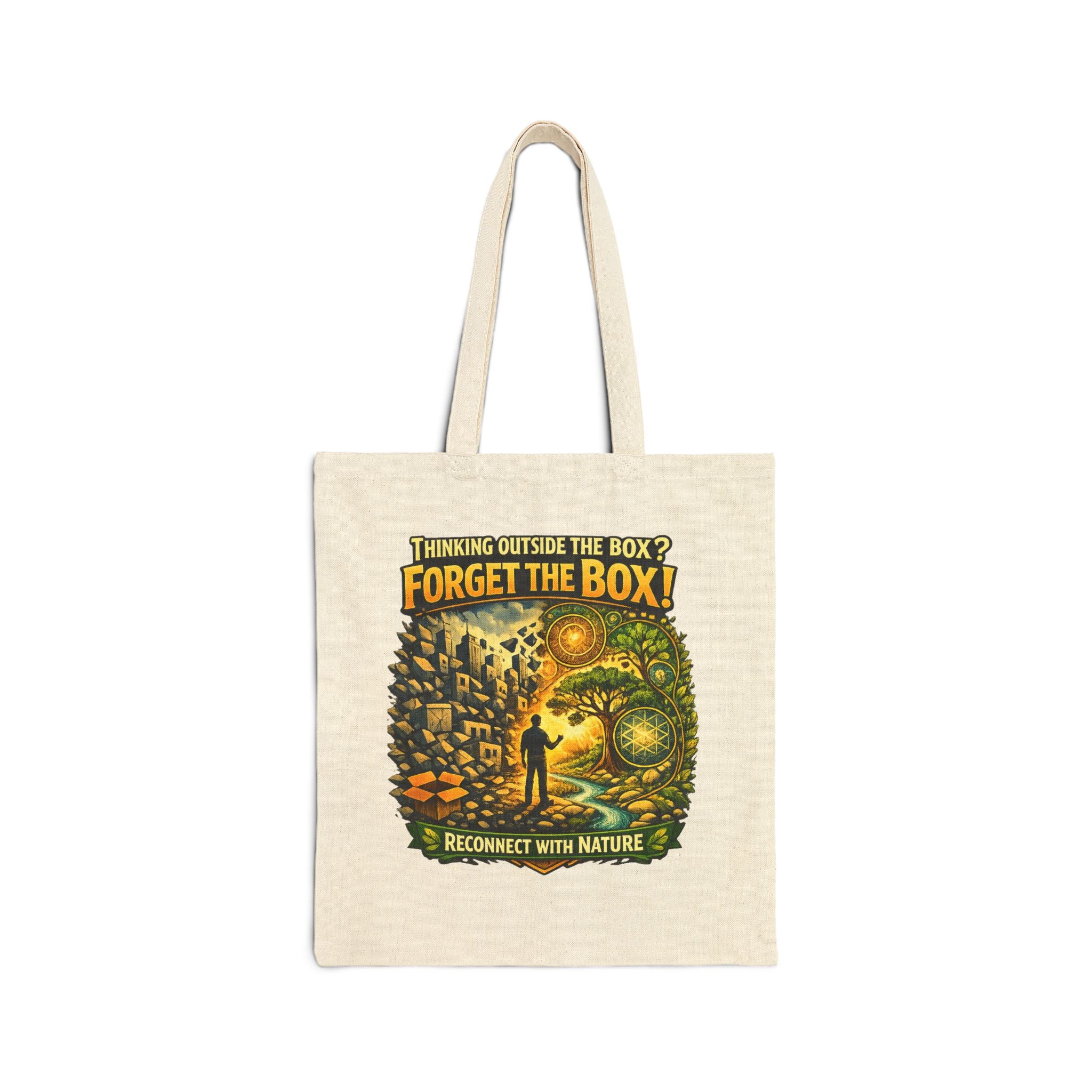 Forget the Box Tote Bag — "Reconnect with Nature" Eco Canvas Shopper