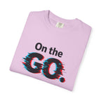 On the GO. Graphic T-Shirt — 'On the GO.' Retro Glitch Travel Tee