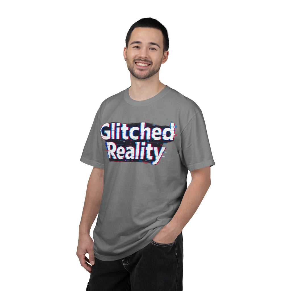 Glitched Reality T‑Shirt — Retro Glitch Graphic Tee with "Glitched Reality" Text