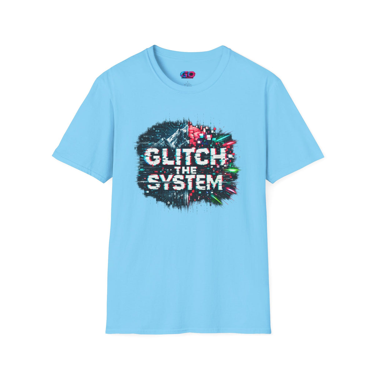 Glitch The System V3 Graphic Tee — Retro Cyberpunk Distressed Design