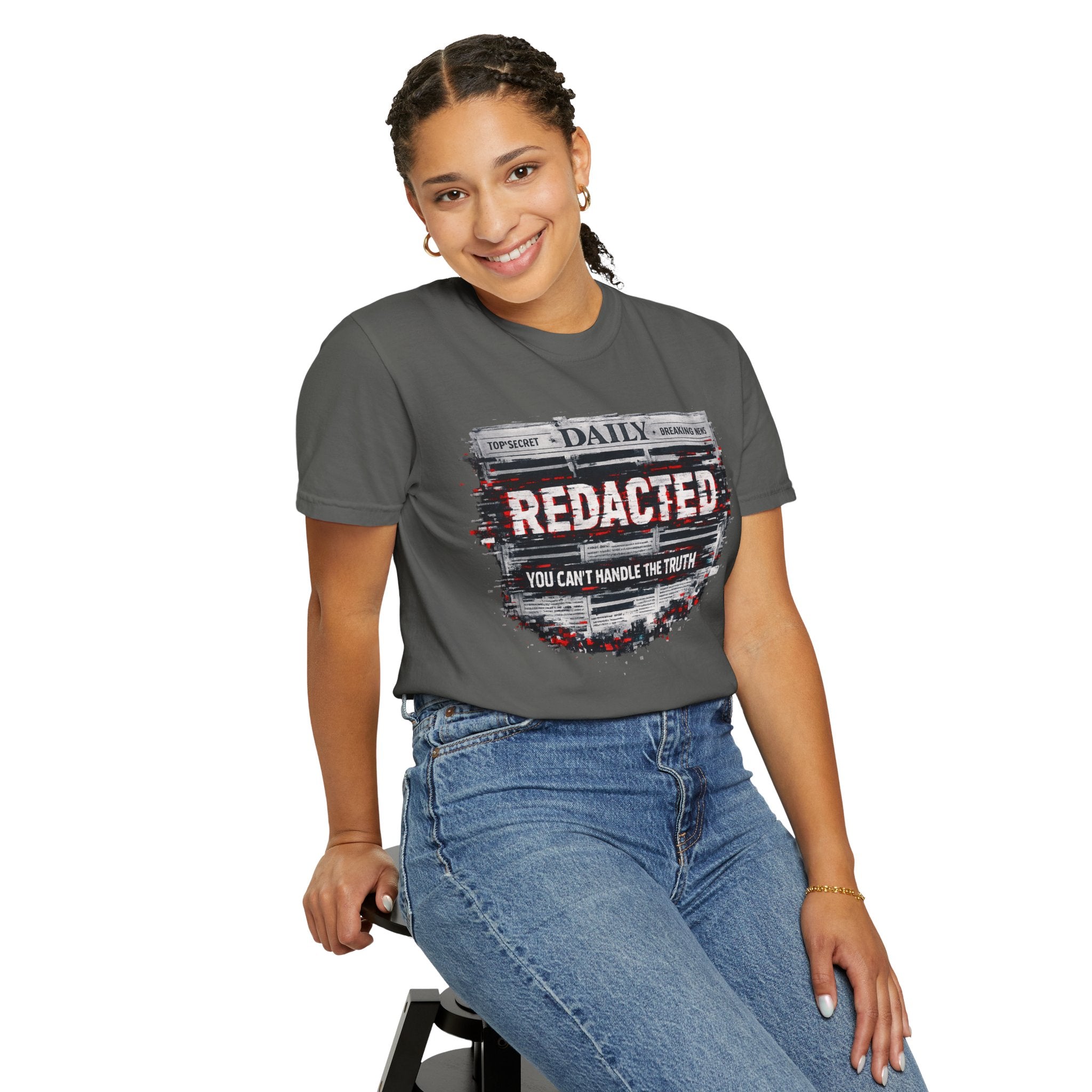 Redacted News Graphic T-Shirt — "REDACTED: You Can't Handle the Truth"