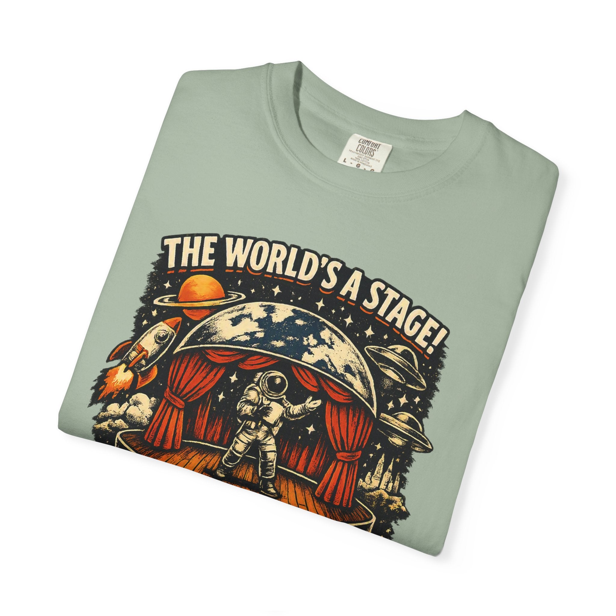 Astronaut Act I T-Shirt — “The World's a Stage” Vintage Space Graphic Tee