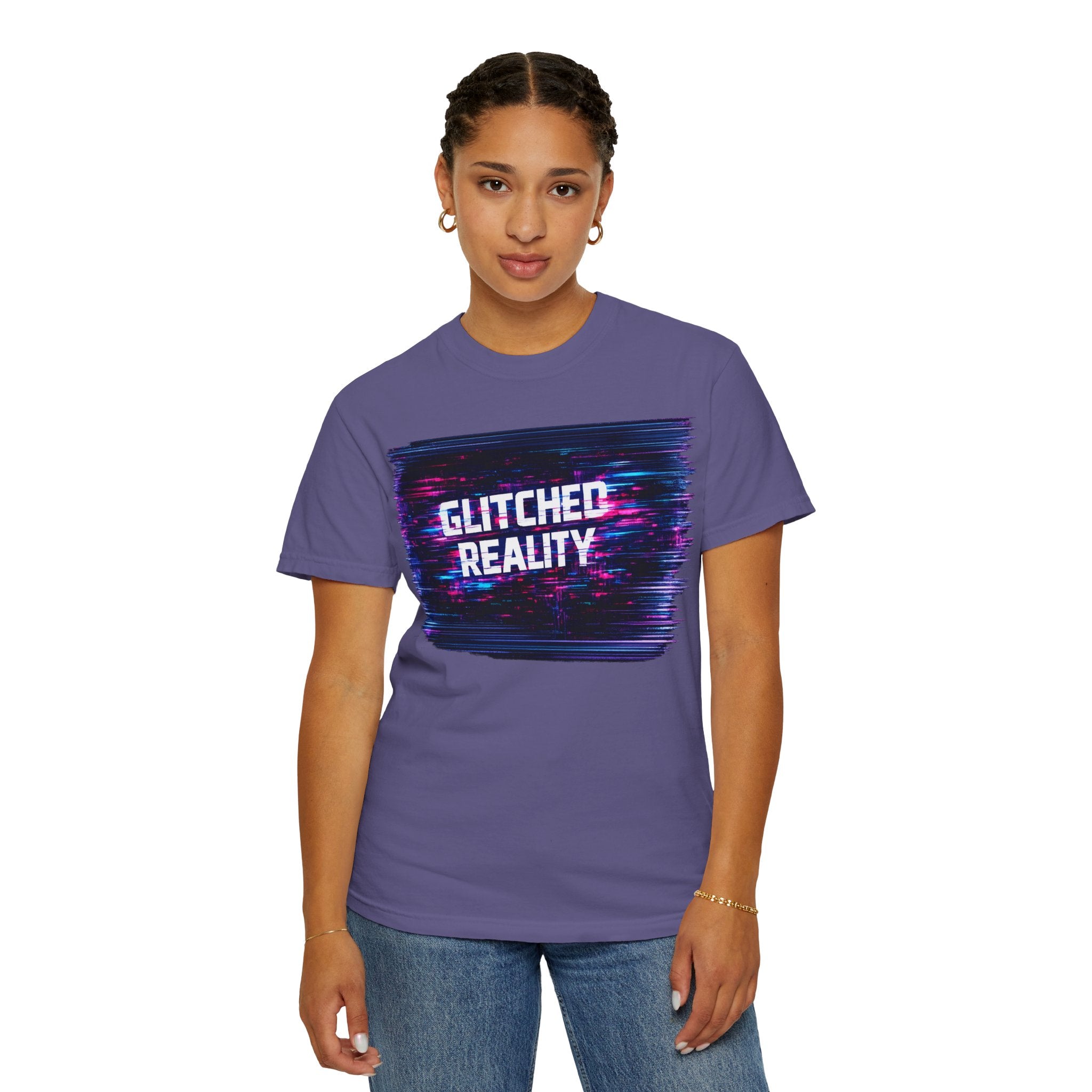 Glitched Reality V2 T‑Shirt — Retro Cyberpunk Digital Distortion Tee