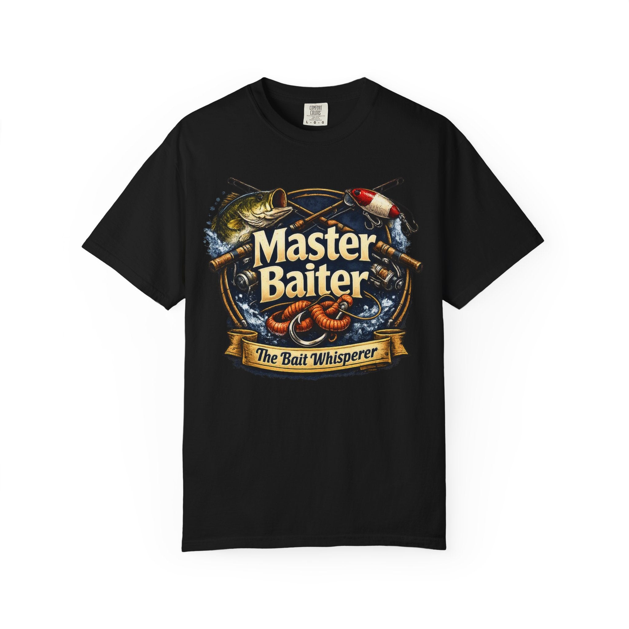 Master Baiter Fishing Satire T-Shirt — “The Bait Whisperer” Graphic Tee