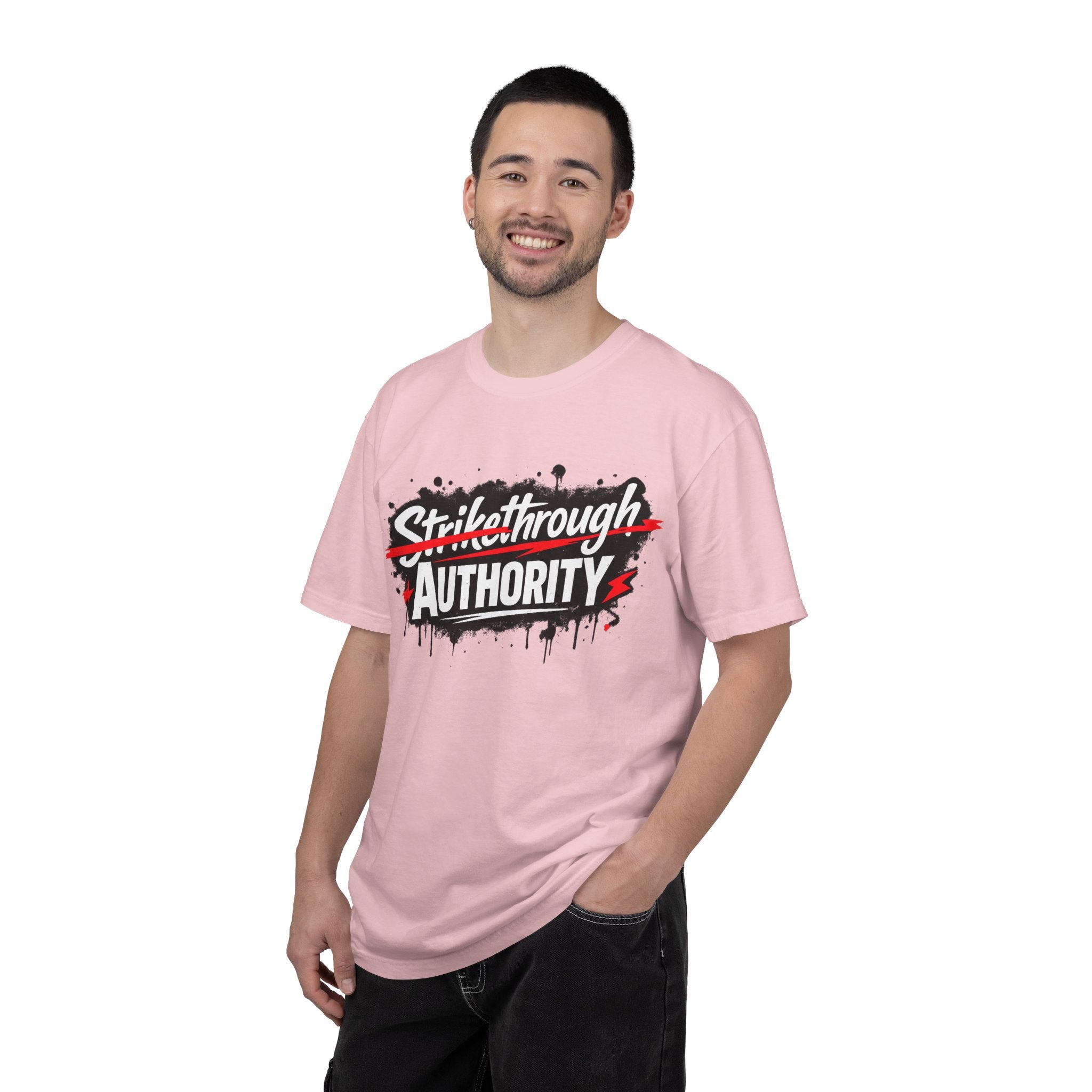 T-Shirt — “Strikethrough Authority” Graphic Tee | Bold Streetwear Protest Design