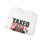 Taxed to Death Sweatshirt - Patriotic Skull Anti-Tax Protest Crewneck