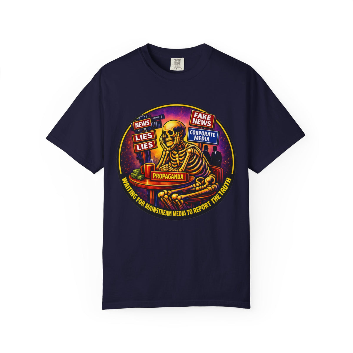 'Waiting for Mainstream Media to Report the Truth' — Graphic T-Shirt