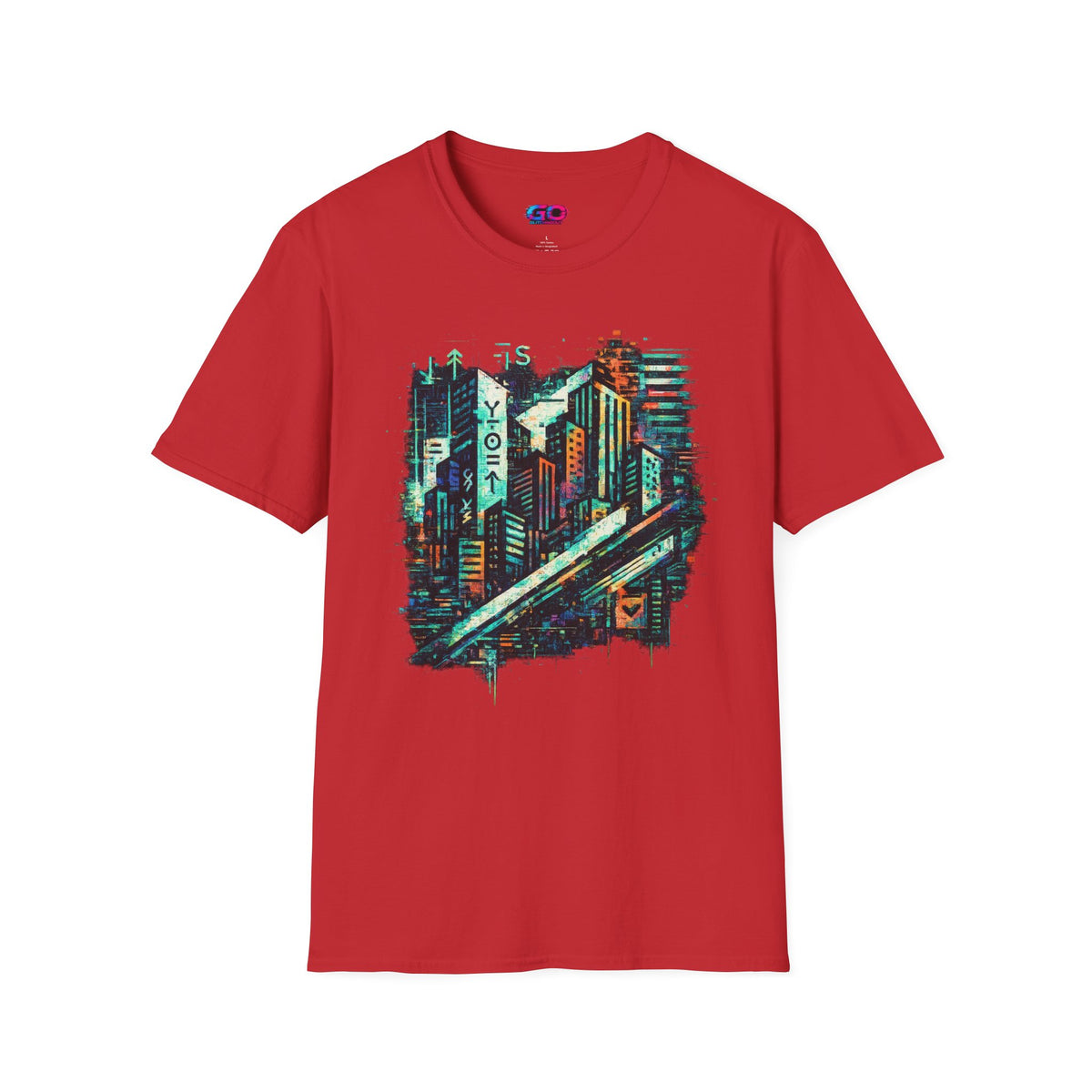 Cyberpunk Cityscape T‑Shirt — Neon Tokyo Skyline Graphic Tee