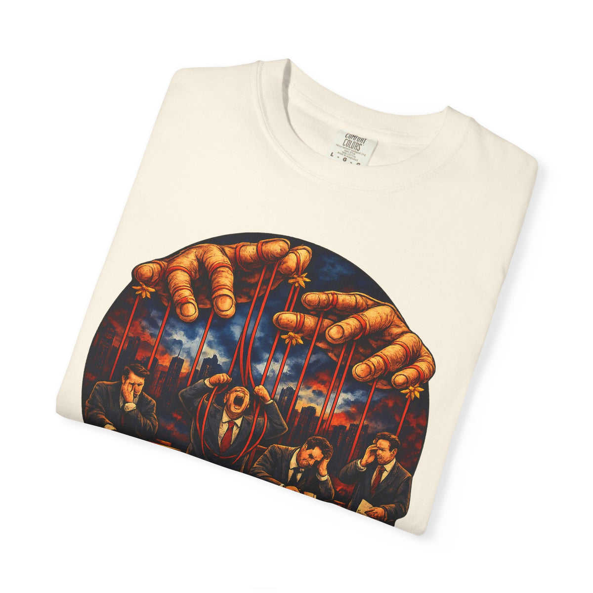 'Corporate Puppets' Satire Graphic T-Shirt