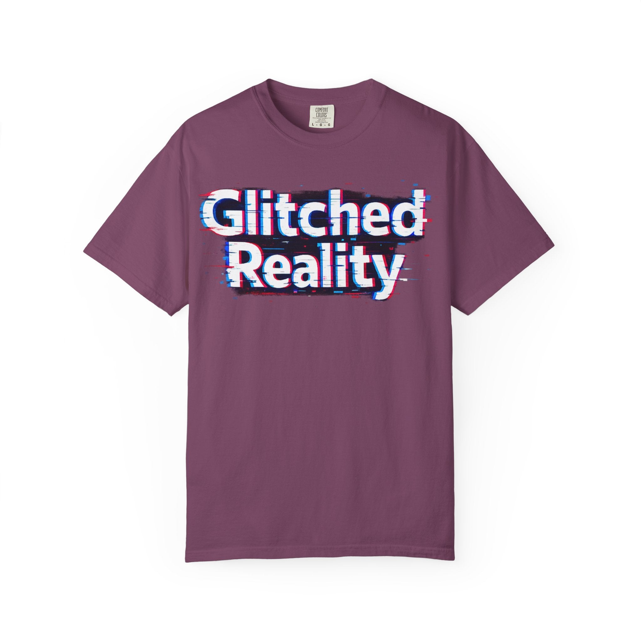 Glitched Reality T‑Shirt — Retro Glitch Graphic Tee with "Glitched Reality" Text