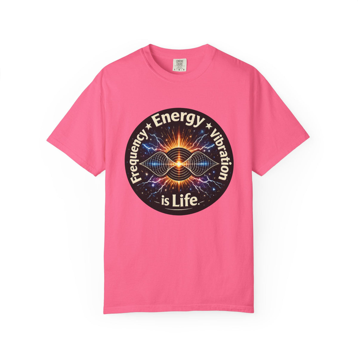 Energy & Vibration T-Shirt — "Frequency is Life" Spiritual Graphic Tee