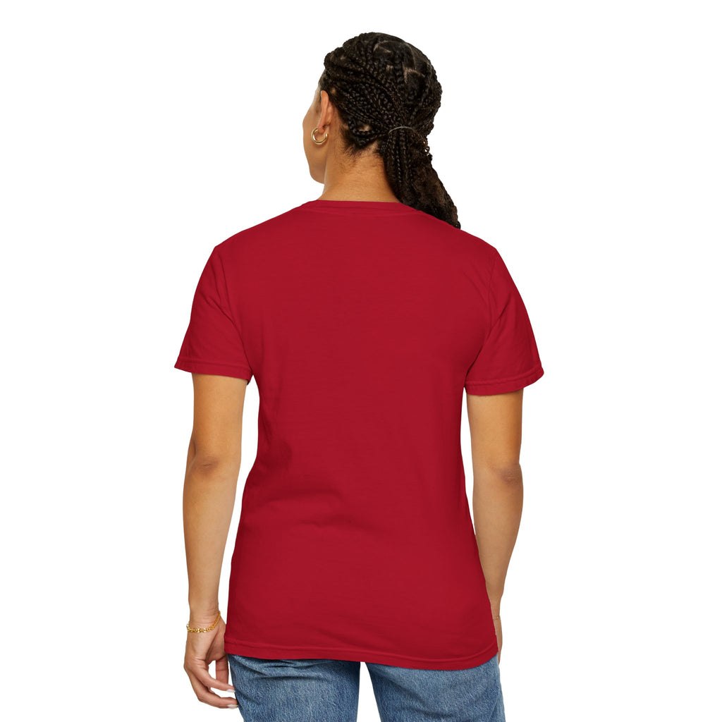 Glitchy Graphic T-Shirt — Retro Glitch Text Tee (Front "GO", Back "Glitchy")