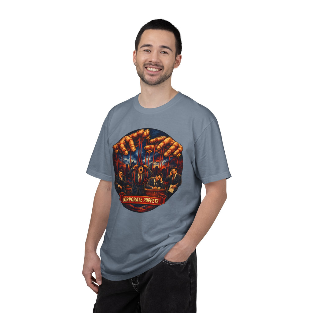'Corporate Puppets' Satire Graphic T-Shirt