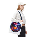 Spiritual Galaxy Tote Bag - "I'm one with the source. The source is with me." Cosmic Meditation Tote
