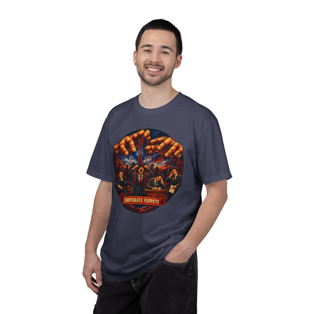 'Corporate Puppets' Satire Graphic T-Shirt