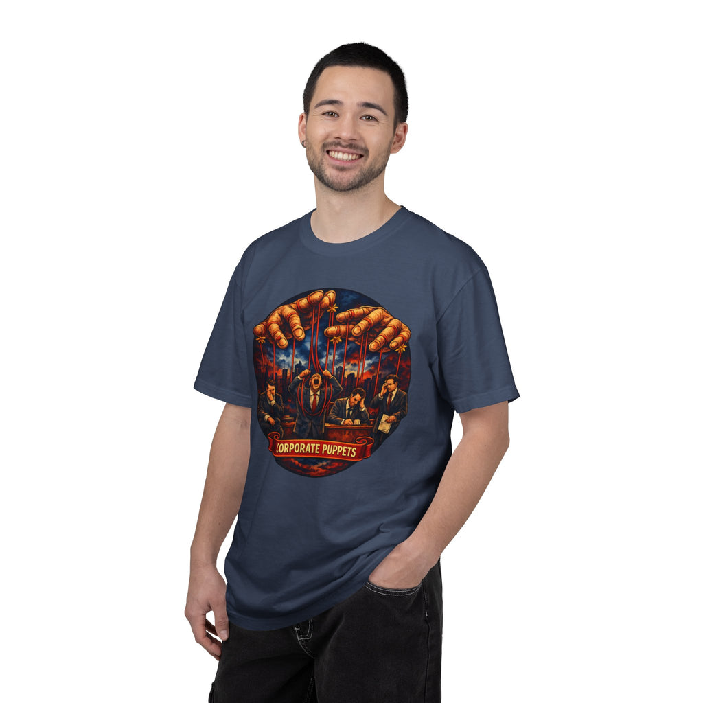 'Corporate Puppets' Satire Graphic T-Shirt