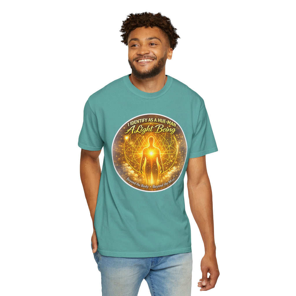 Light Being Graphic T-Shirt — "I Identify As A Human, A Light Being" Spiritual Tee